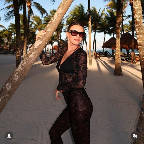 ZARA 2 PIECE SET LACE TOP AND LEGGINGS - Picture 7 of 12